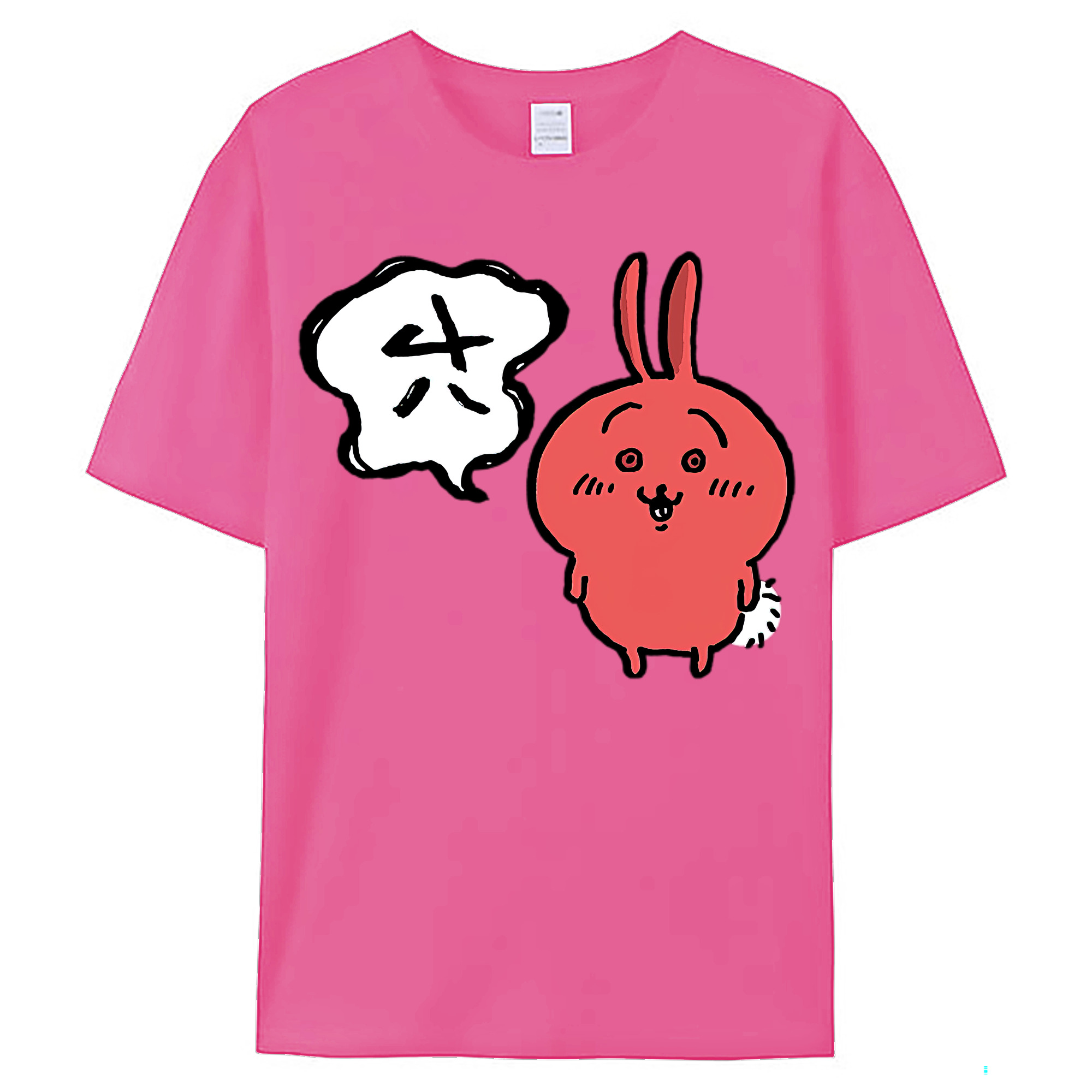 （画像用） ちいかわ ハチワレ Chii-kawa hachiware レディースカジュアルプリントTシャツ（綿100％）